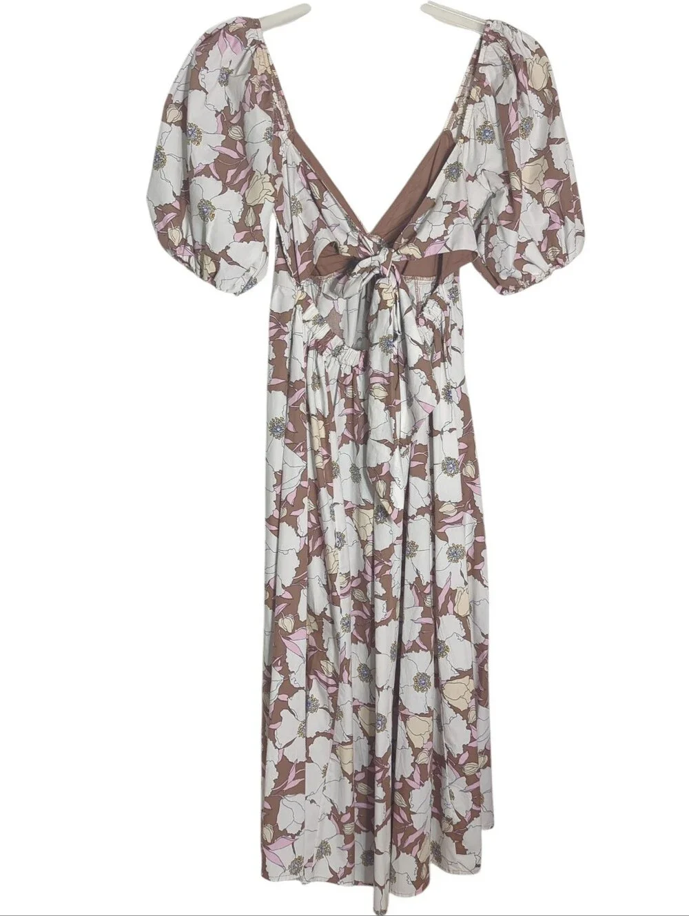 Abercrombie & Fitch Womens O Ring Dress Floral Puffed Sleeve Cottagecore Medium